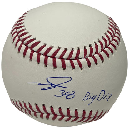 Tylor Megill New York Mets Signed Official MLB Baseball "Big Drip"
