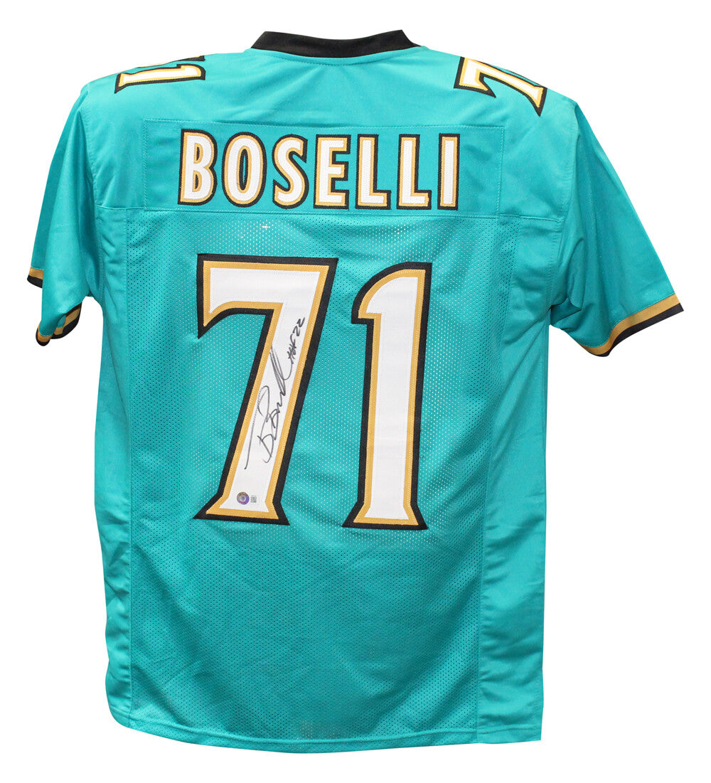 Tony Boselli Signed Jersey Jacksonville Jaguars Teal Pro Style Beckett