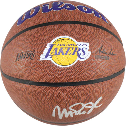 Magic Johnson Signed Los Angeles Lakers Wilson Logo Basketball Beckett BAS
