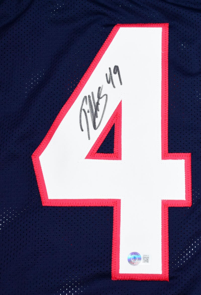 Patrick Willis Autographed Blue Custom College Style Jersey