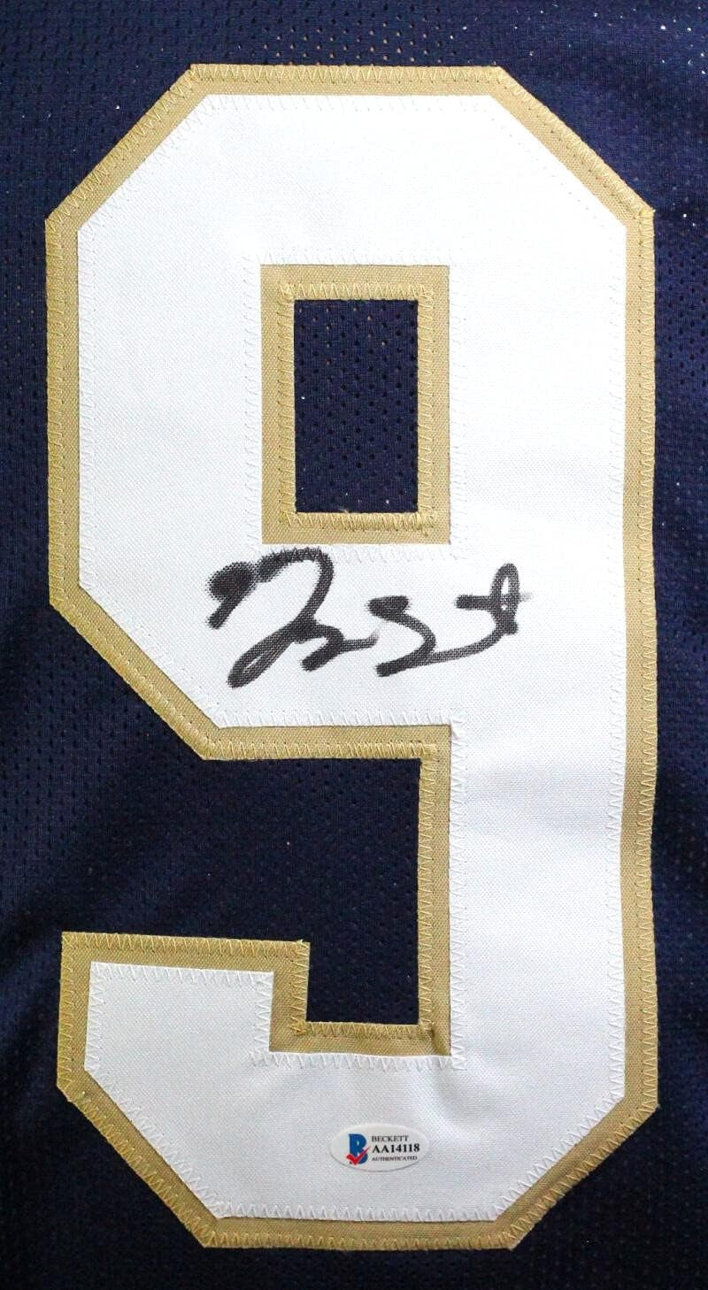 Jaylon Smith Signed Navy Blue Custom College Style Jersey