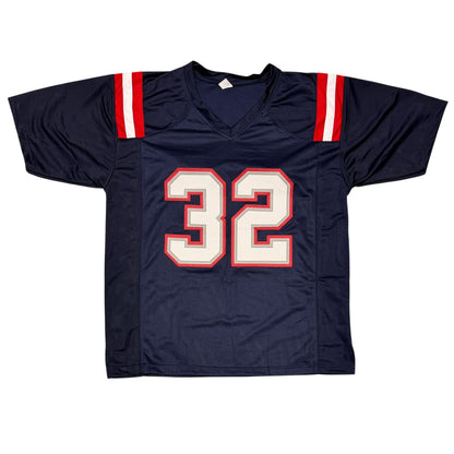 TreVeyon Henderson Signed New England Patriots Custom Football Jersey