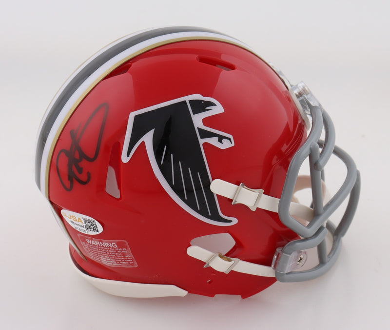 Eric Metcalf Autographed Atlanta Falcons Throwback Mini Helmet
