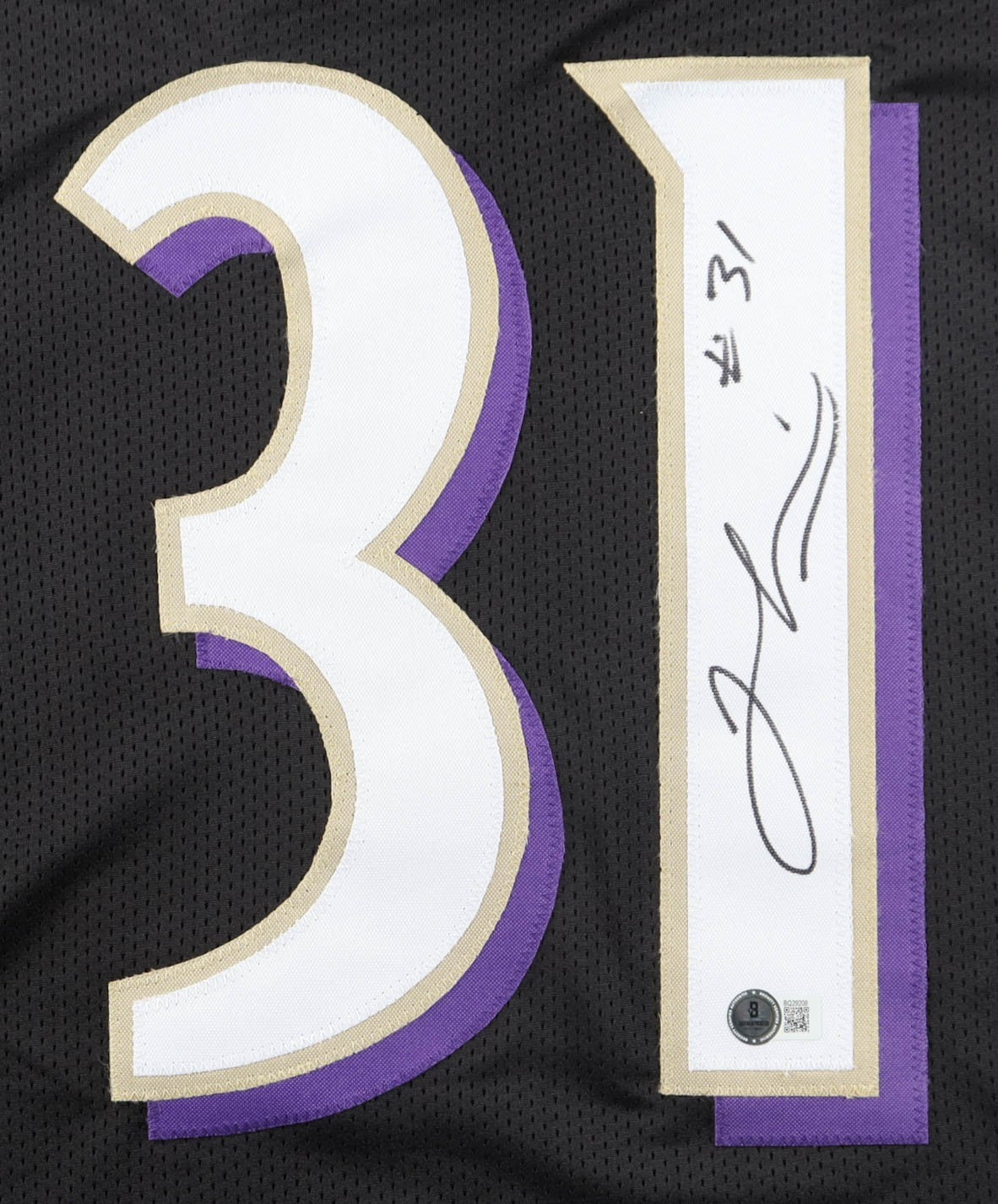 Jamal Lewis Baltimore Ravens Signed Black Custom Jersey (Beckett COA)