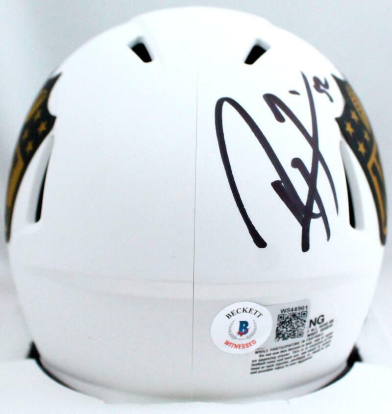 Ray Lewis & Lawrence Taylor Signed NFL Lunar Speed Mini Helmet