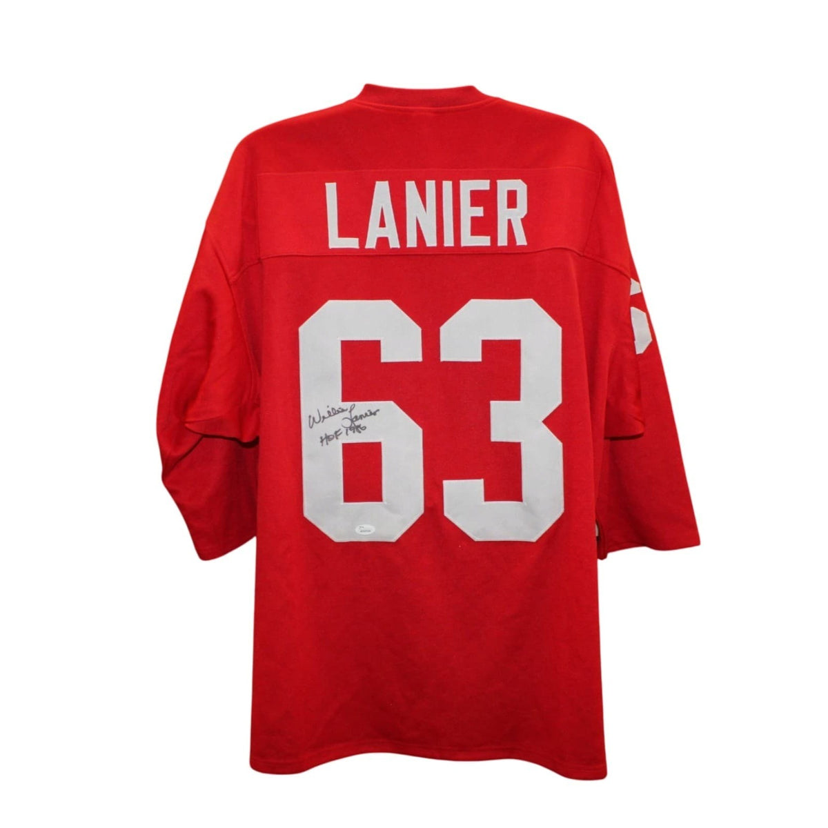 Willie Lanier Autographed Kansas City Chiefs Style Red Jersey (HOF)