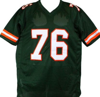 Warren Sapp Signed Green Custom College Jersey - "91 National Champs"