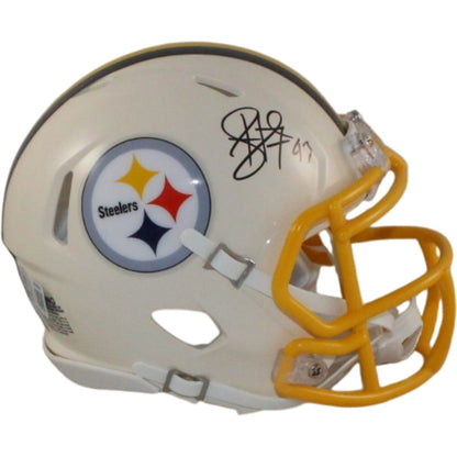 Troy Polamalu Autographed Pittsburgh Steelers Retro Mini Helmet