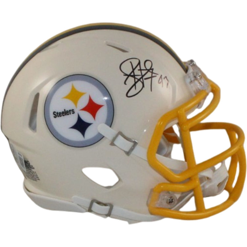 Troy Polamalu Autographed Pittsburgh Steelers Retro Mini Helmet