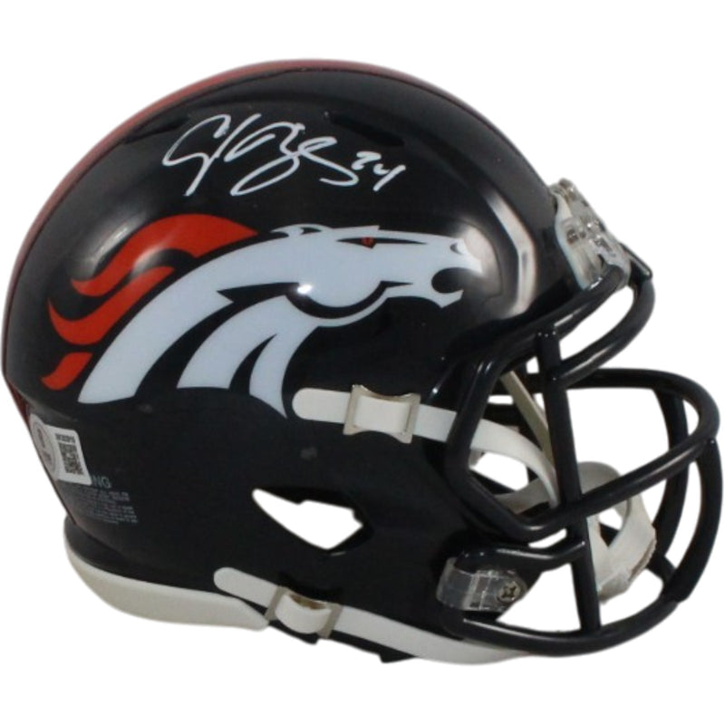 Champ Bailey Signed Denver Broncos Throwback Mini Helmet