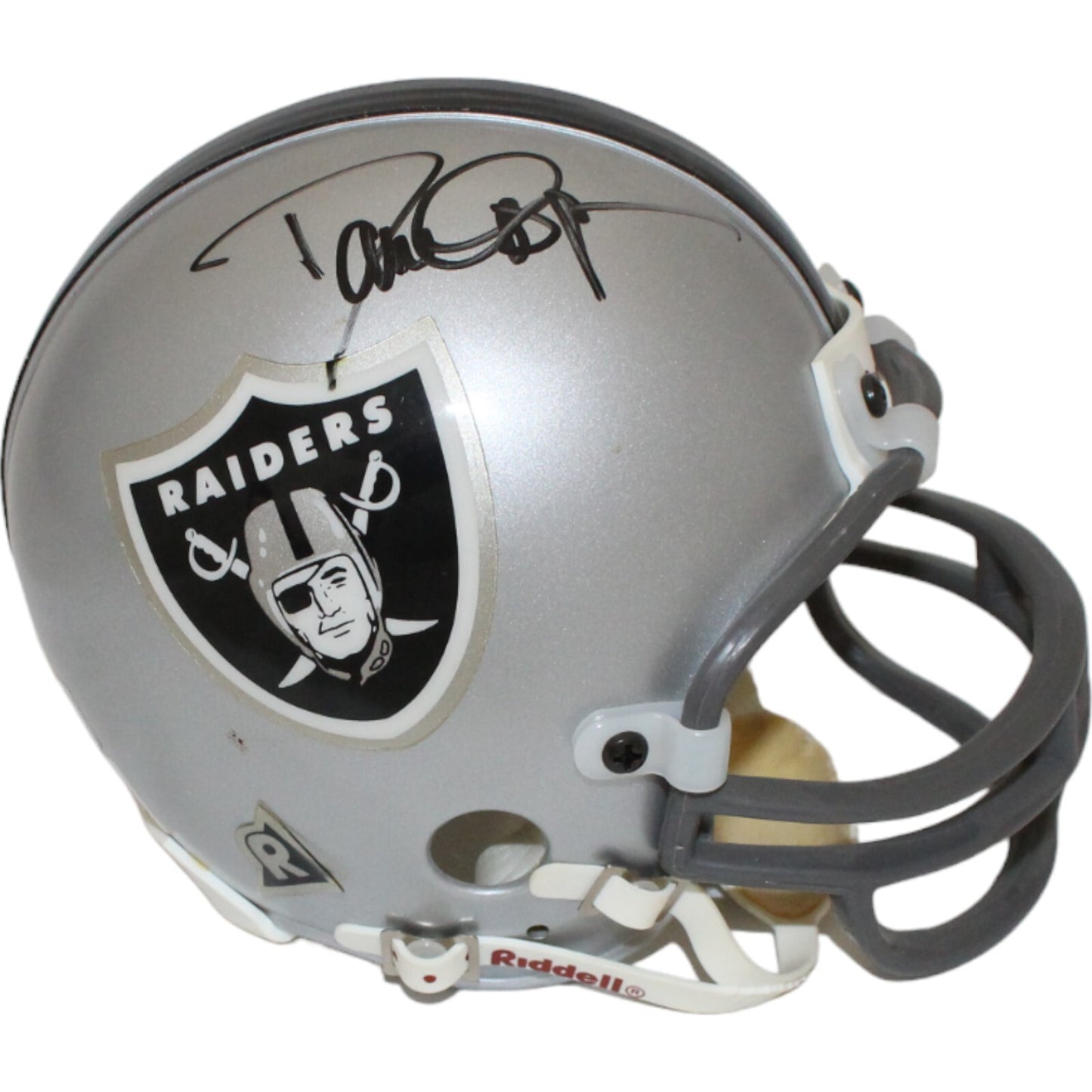 Dave Casper & Bob Golic Signed Raiders Replica Mini Helmet