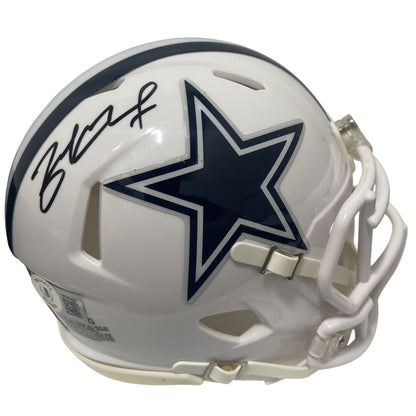 Zack Martin Signed Dallas Cowboys Alternate White Mini Helmet (Beckett COA)