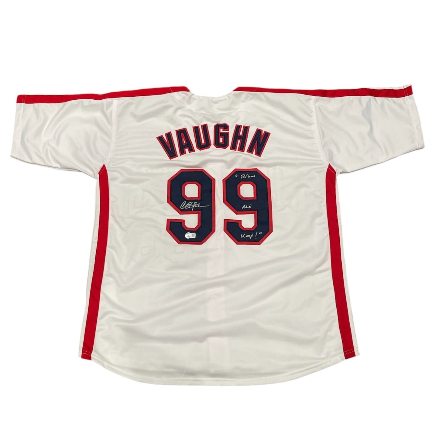 Charlie Sheen Signed Major League Wild Thing Jersey (Blow Me Ump!) BAS COA