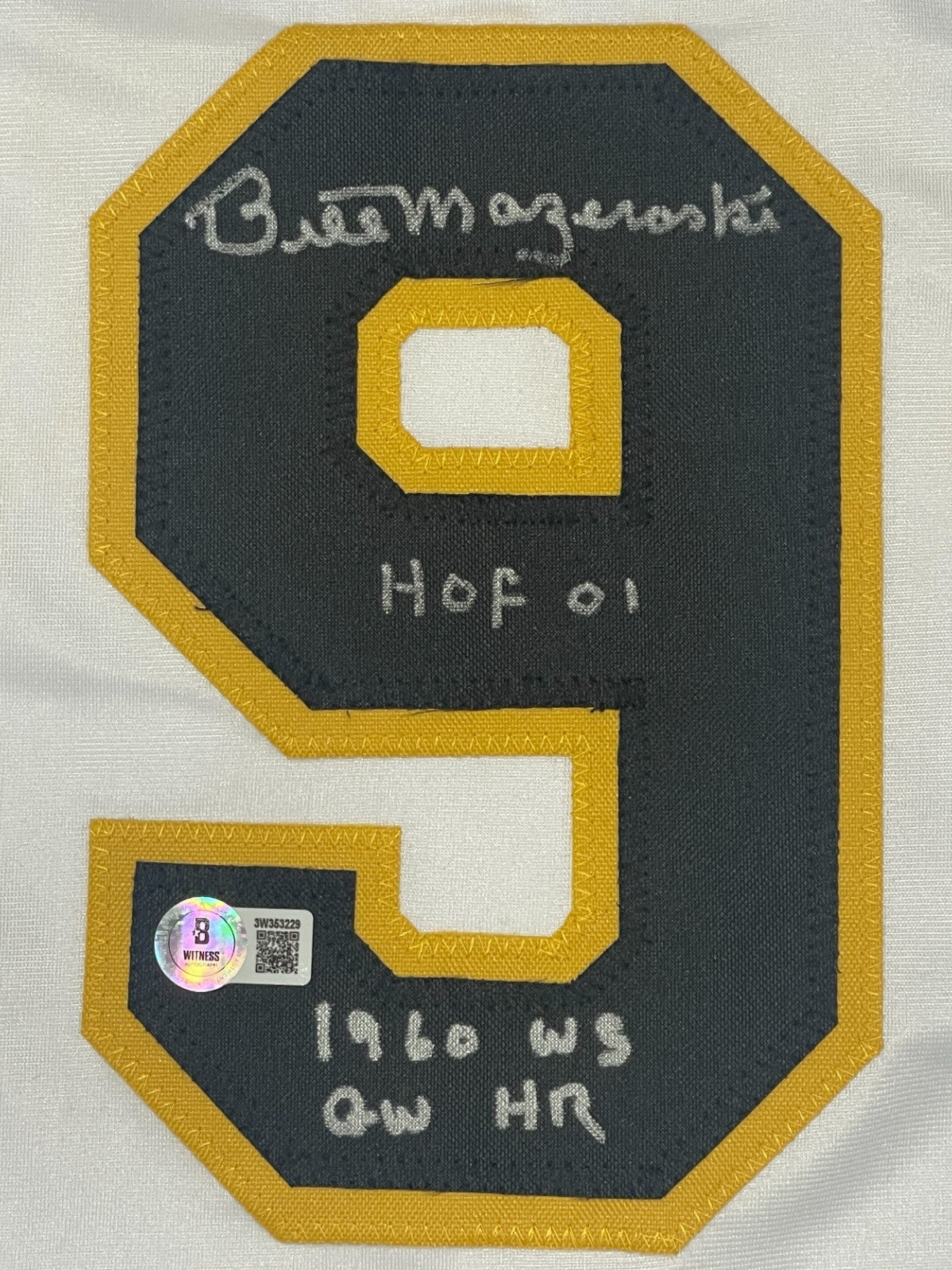 Bill Mazeroski Signed Pittsburgh Pirates Custom Jersey - 2 Inscriptions