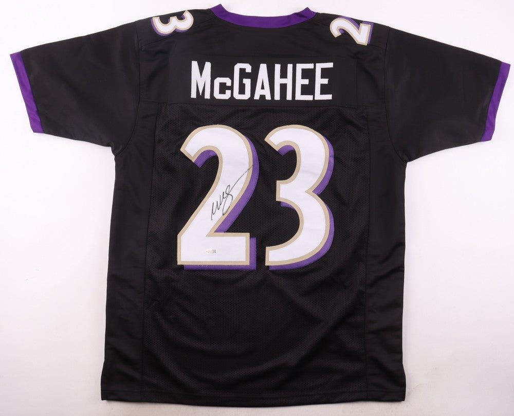 Willis McGahee Signed Baltimore Ravens Black Custom Jersey