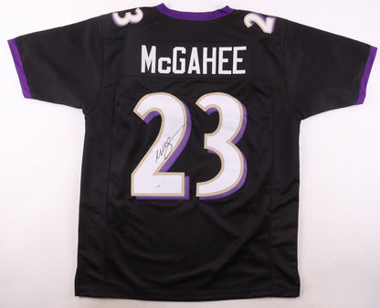 Willis McGahee Signed Baltimore Ravens Black Custom Jersey