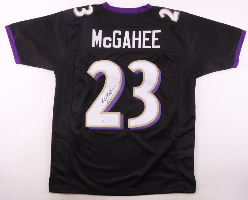 Willis McGahee Signed Baltimore Ravens Black Custom Jersey