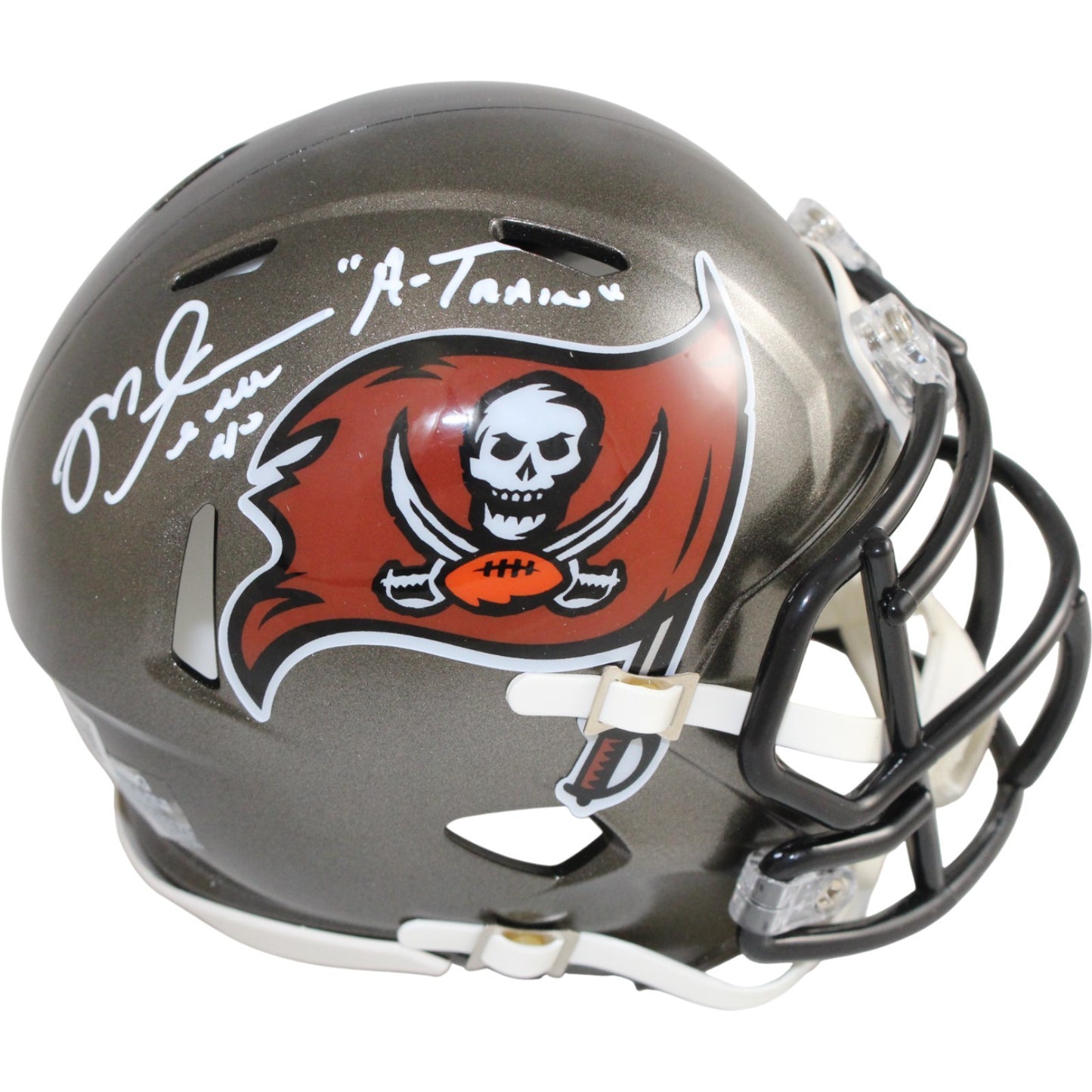 Mike Alstott Signed Tampa Bay Buccaneers Throwback Mini Helmet (A Train)