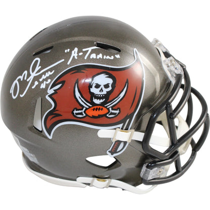 Mike Alstott Signed Tampa Bay Buccaneers Throwback Mini Helmet (A Train)