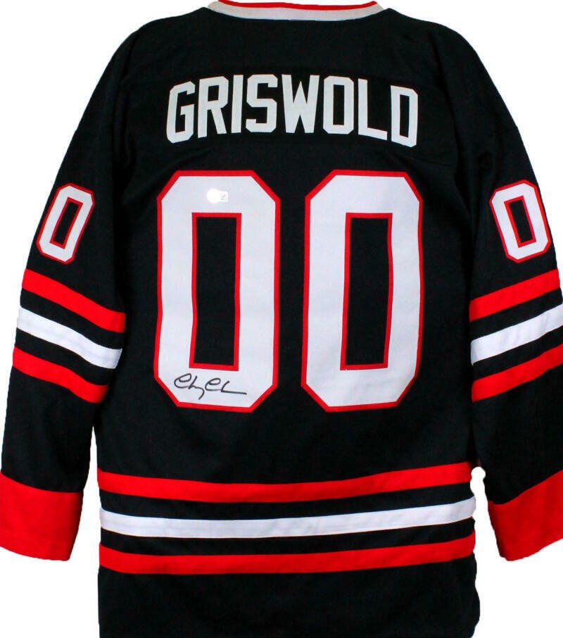 Chevy Chase Signed Clark Griswold Black Hockey Style Jersey