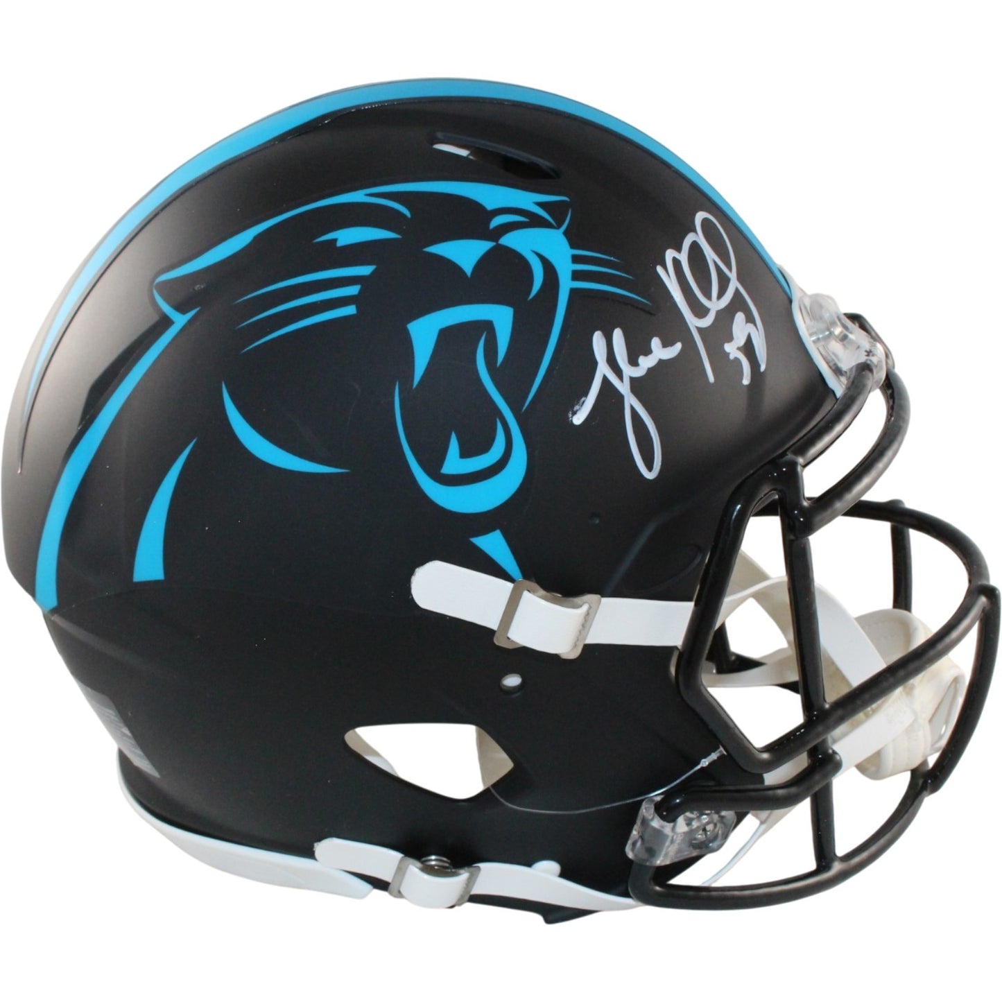 Luke Kuechly Signed Carolina Panthers Full Size Authentic 2022 Alternate Helmet
