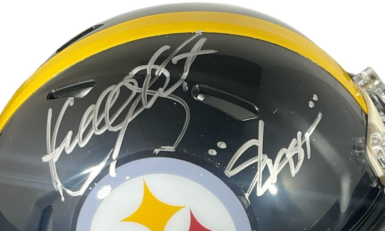 Kordell Stewart Signed Pittsburgh Steelers Speed Mini Helmet "Slash" BAS