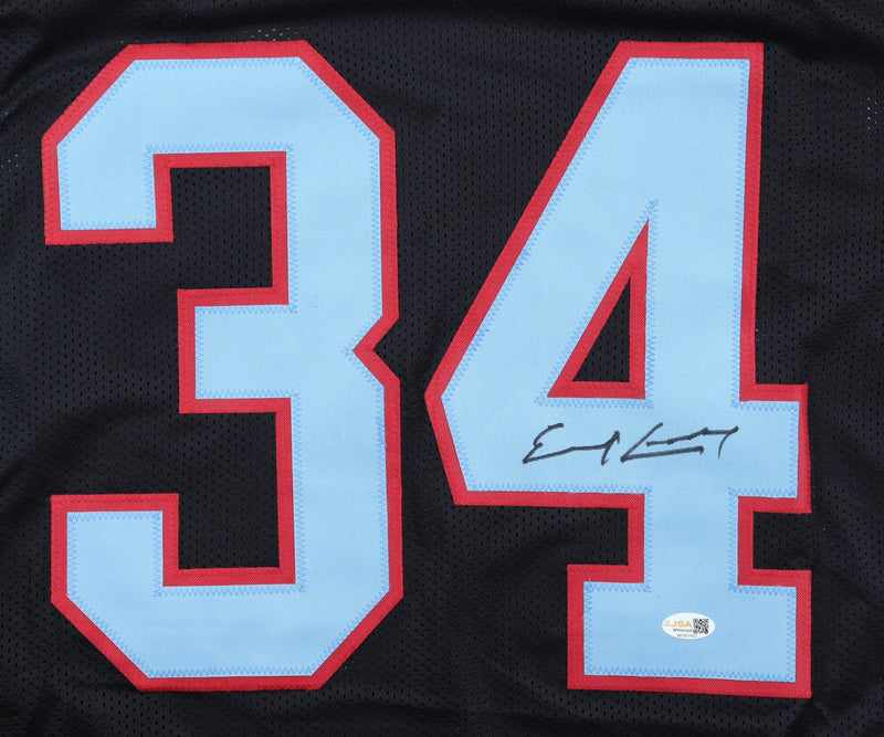Earl Campbell Signed Houston Oilers Black Custom Jersey