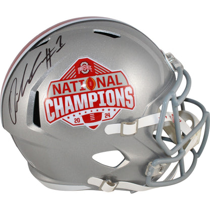 Quinshon Judkins Signed Ohio State National Champions Full Size Helmet