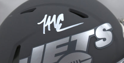 Malachi Corley Signed New York Jets Slate Speed Mini Helmet