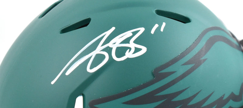 A.J. Brown Signed Philadelphia Eagles Rave Speed Mini Helmet