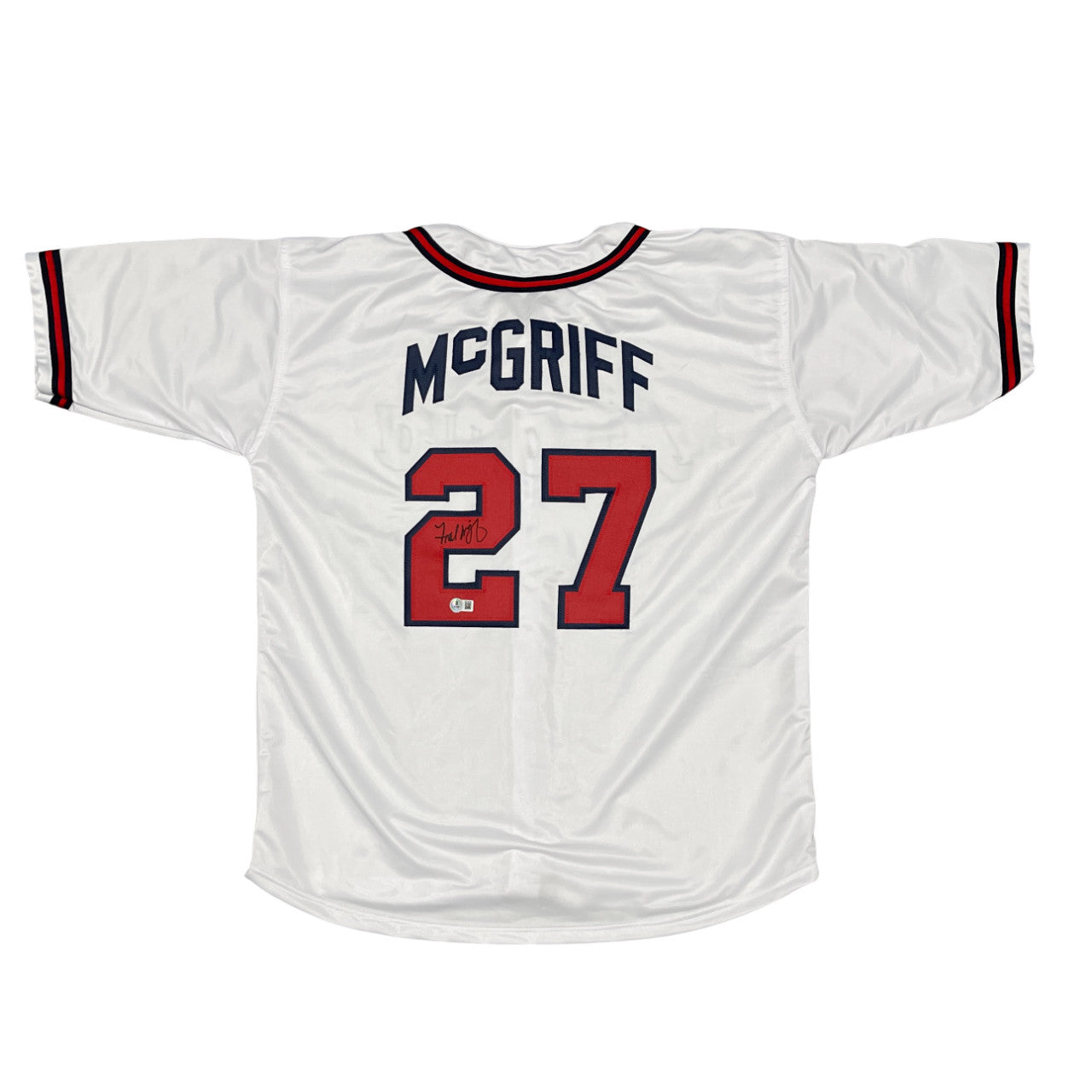 Fred McGriff Signed Atlanta Braves Custom Baseball Jersey Beckett COA
