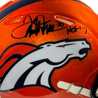 Terrell Davis Signed Denver Broncos Flash Mini Helmet (JSA COA)