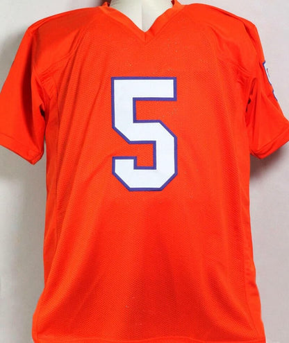 Tee Higgins Autographed Jersey - Orange Custom 2018 National Champs Insc