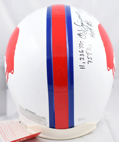 O.J. Simpson Signed Buffalo Bills Full Size Authentic Helmet (5 Inscriptions)
