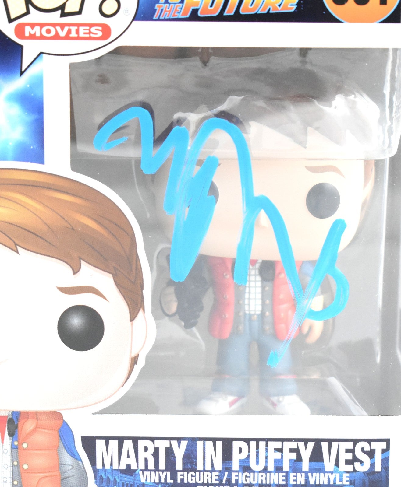 Michael J. Fox Signed Marty McFly Funko Pop #961 Back to the Future