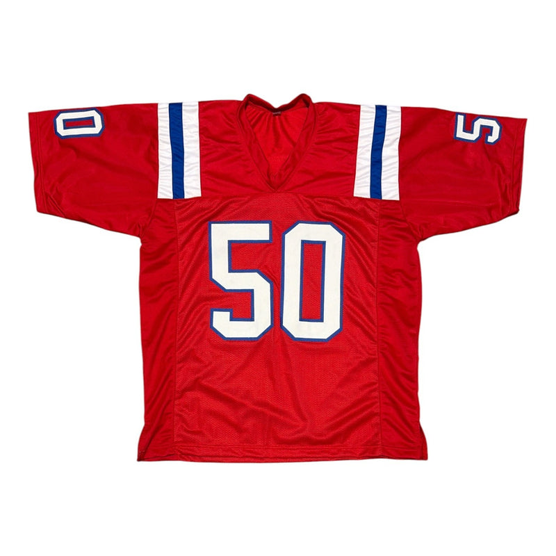 Mike Vrabel Signed New England Patriots Red Throwback Jersey