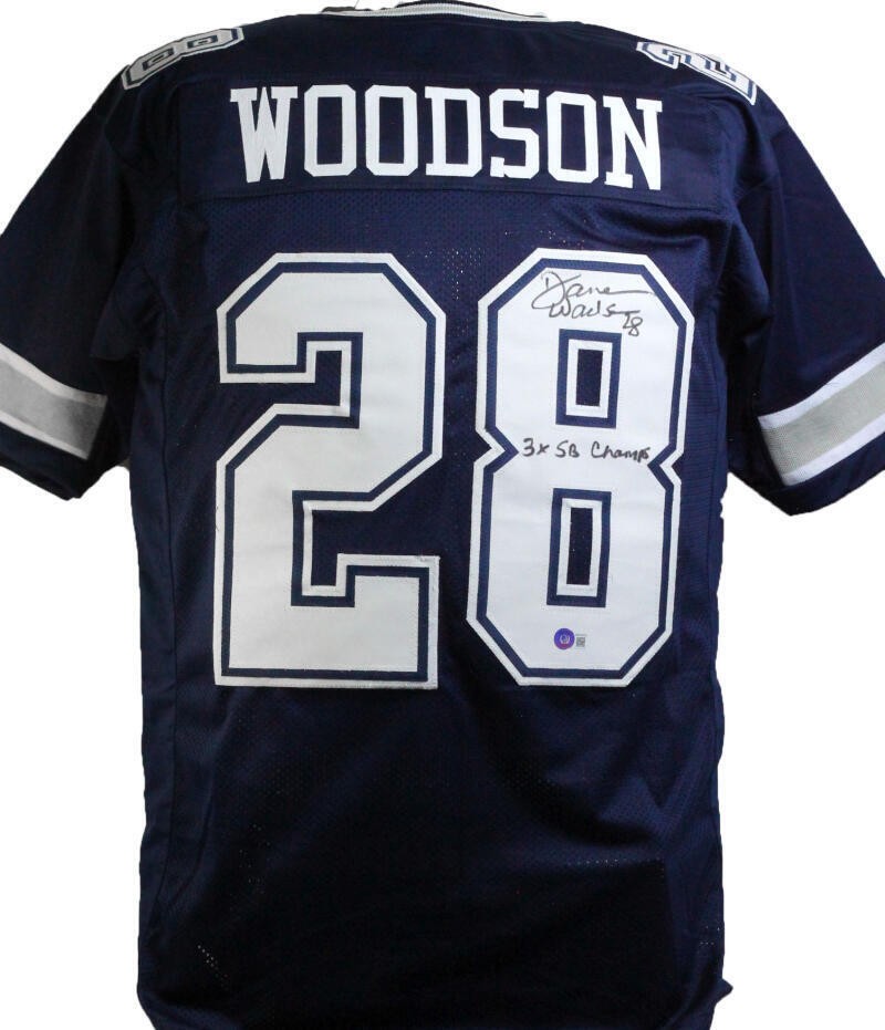 Darren Woodson Signed Dallas Cowboys Jersey Inscribed "3x SB Champs"