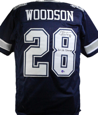 Darren Woodson Signed Dallas Cowboys Jersey Inscribed "3x SB Champs"