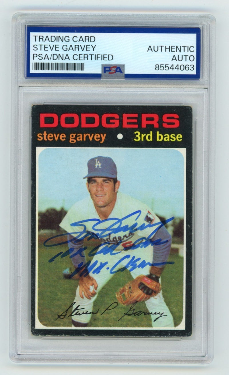 Steve Garvey Signed 1971 Topps Rookie Card PSA Authenticated Mr. Clean AS