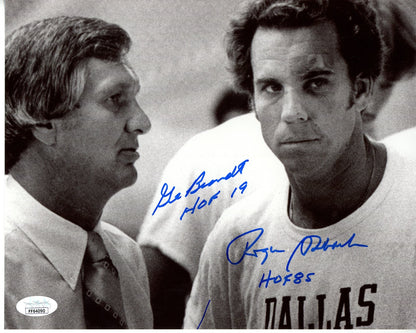 Roger Staubach & Gil Brandt Signed Dallas Cowboys 8x10 Photo