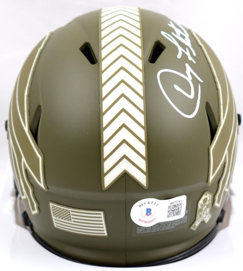 Doug Flutie Buffalo Bills Signed Salute to Service Mini Helmet