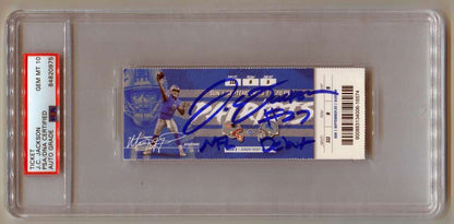 J.C. Jackson Signed NFL Debut Game Ticket PSA 10 Auto (Inscribed)