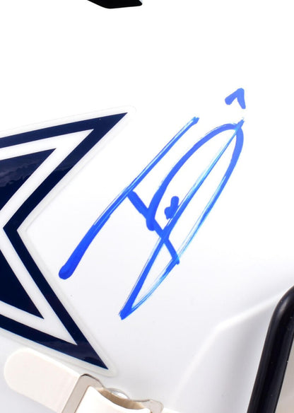 Trevon Diggs Autographed Dallas Cowboys Full Size Flat White Speed Helmet