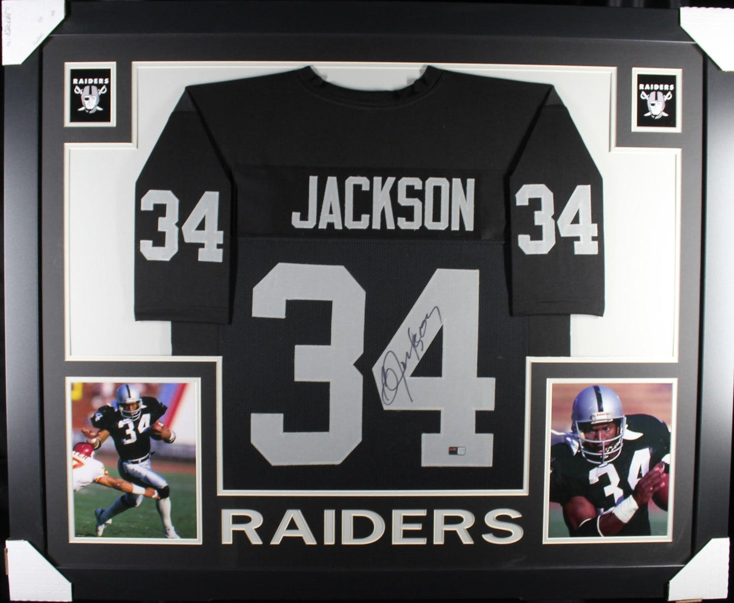 Bo Jackson Autographed Framed Pro Style Custom Black Jersey