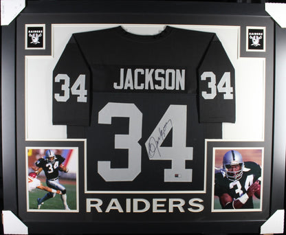 Bo Jackson Autographed Framed Pro Style Custom Black Jersey