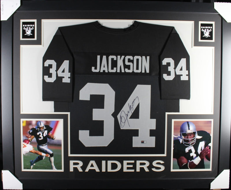 Bo Jackson Autographed Framed Pro Style Custom Black Jersey