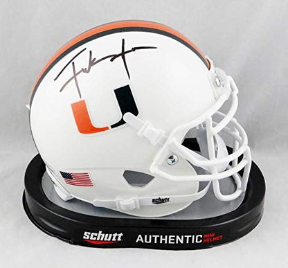 Frank Gore Signed Miami Hurricanes Mini Helmet