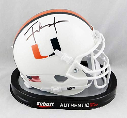 Frank Gore Signed Miami Hurricanes Mini Helmet