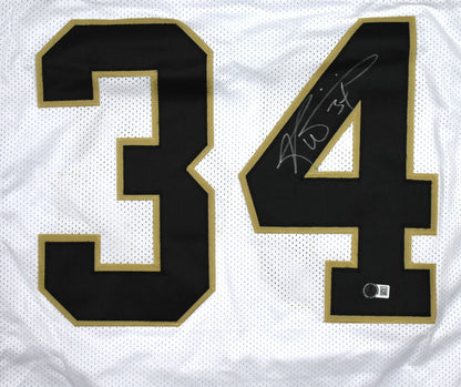 Ricky Williams Signed New Orleans Saints White Custom Jersey