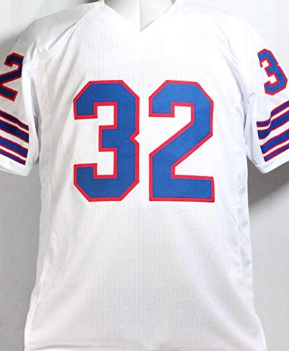 O.J. Simpson Signed White Custom Jersey with HOF 85 Inscription